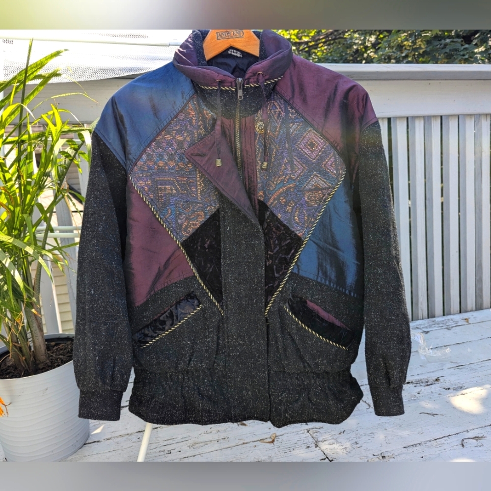 Vintage 80s Patchwork Bomber Jacket - image 1